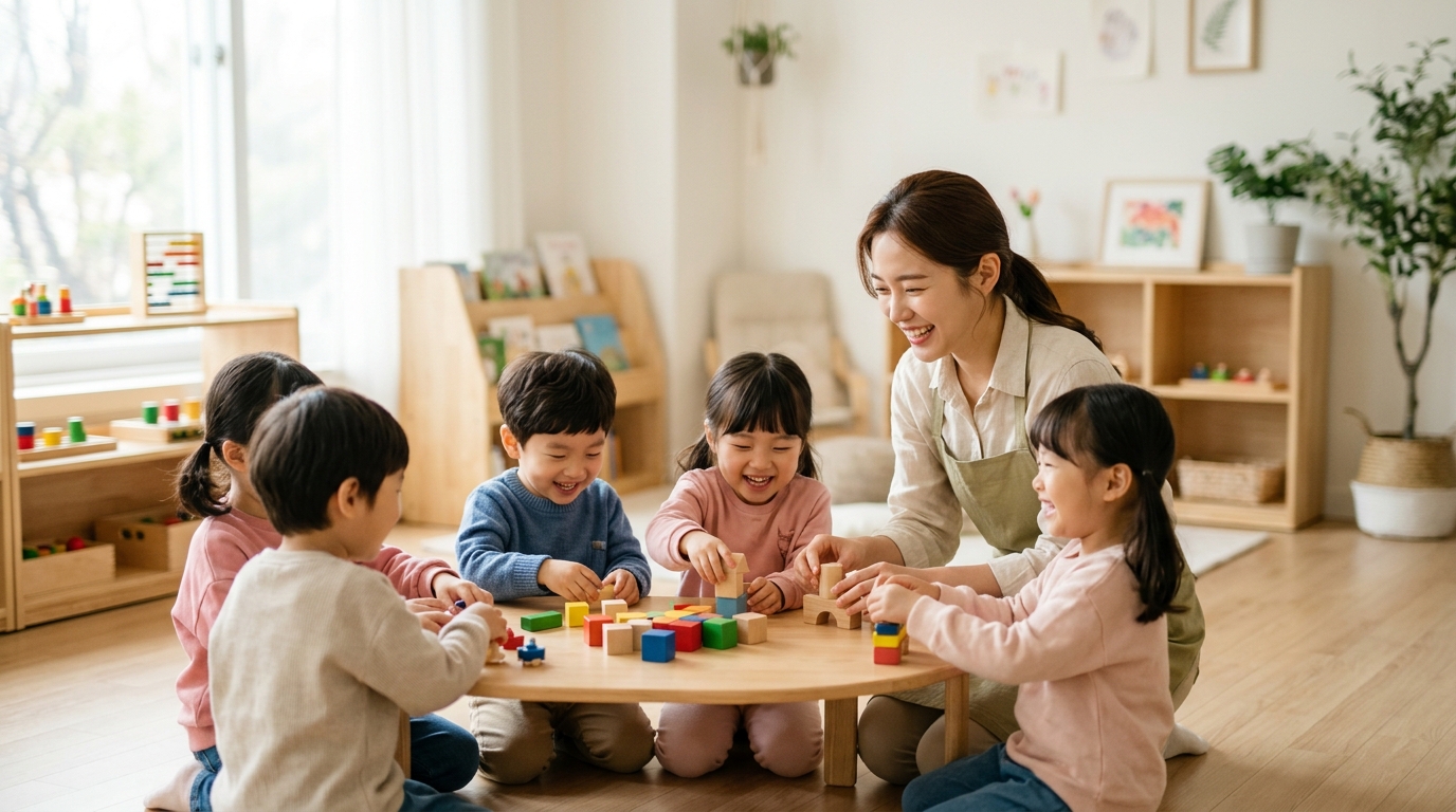 Warm Kindergarten with Tech Aura